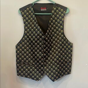 McDonald's Black and Yellow Patterned Vest men’s medium
